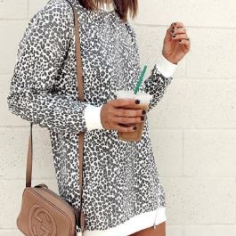 Cheetah Dress/Top (Black)